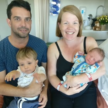 George and Hugo’s water births a swimming success
