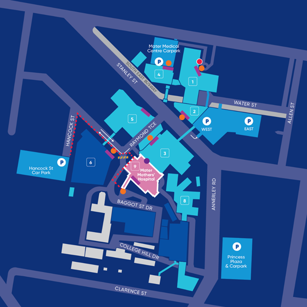 Mater Hospital Campus Map