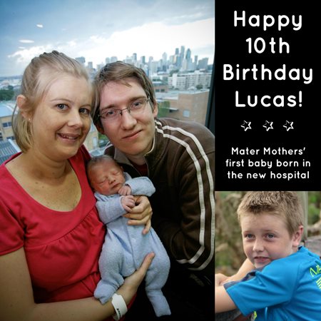 Mater Mothers' and Lucas celebrate 10th birthday